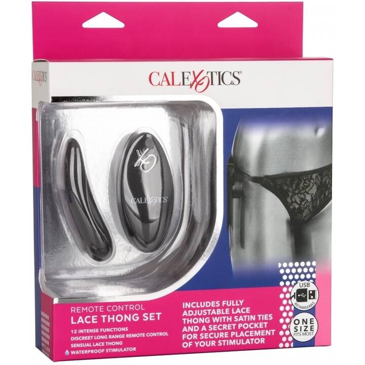 CALEXOTICS Vibro-Pantaloni Remote Control Lace Thong Set