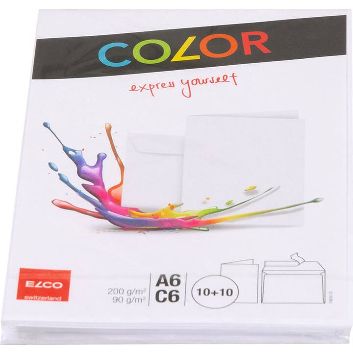 ELCO Enveloppes C6/A6 Color (C6, A6, 20 pièce, FSC)