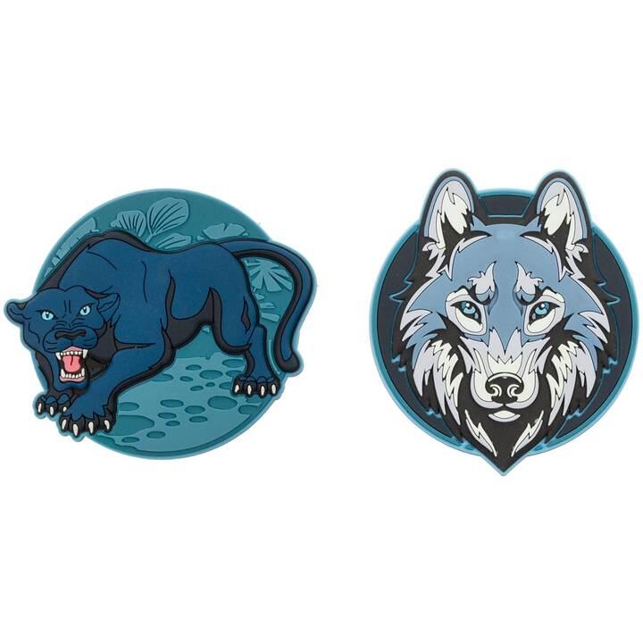 SCHNEIDER Ciondolo a zaino Panther + Wolf (Blu scuro, Turchese, Multicolore)