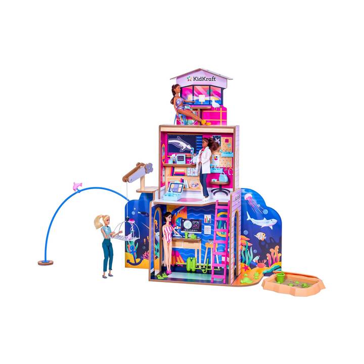 KID KRAFT Beach and Rescue Center Maison de poupée (Multicolore)