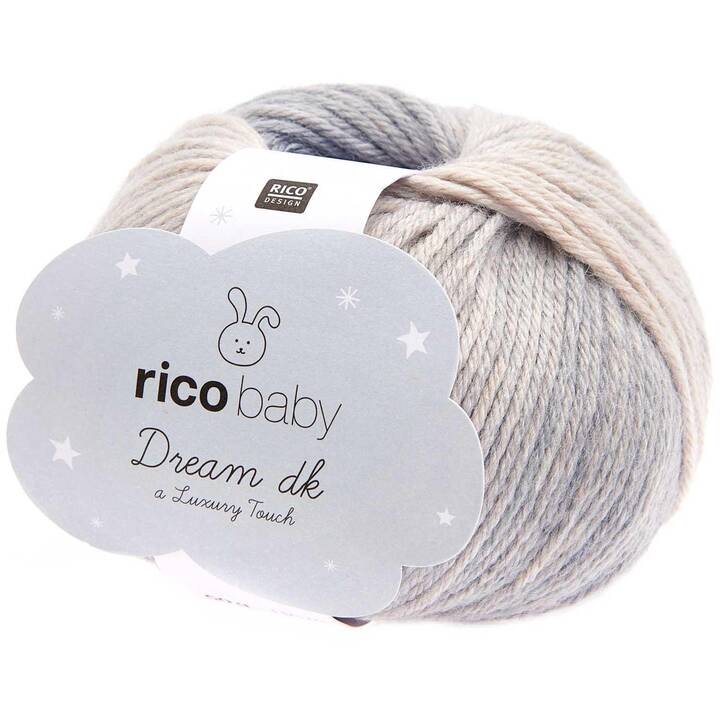 RICO DESIGN Lana Baby Dream DK Luxury touch (50 g, Grigio, Grigio pietra)