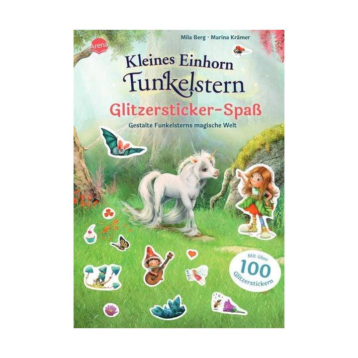 ARENA Libro degli adesivi Kleines Einhorn Funkelstern (Unicorno)