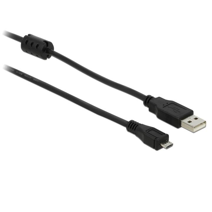 DELOCK Câble USB (Micro USB 2.0 Type-B, USB 2.0 Type-A, 2 m)