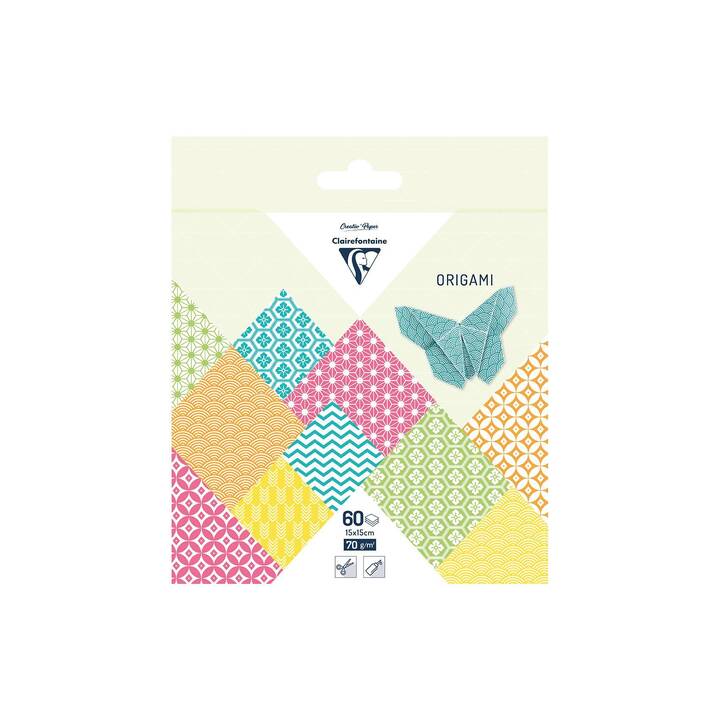 CLAIREFONTAINE Carta pieghevole Origami Summer (Blu, Multicolore)
